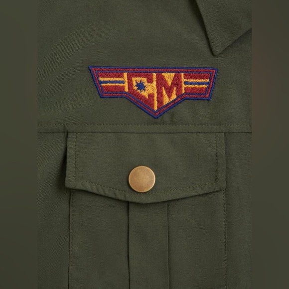 Her Universe Captain Marvel Olive Patchwork Shirt Dress NWT Size L 12 - Picture 9 of 15